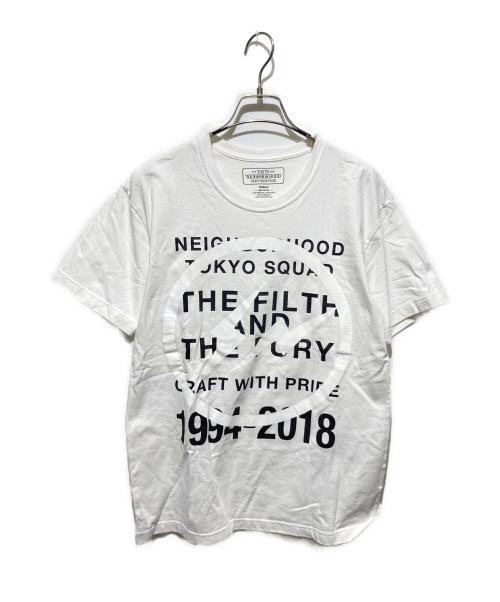 NEIGHBORHOOD（ネイバーフッド）NEIGHBORHOOD (ネイバーフッド) FRAGMENT DESIGN (フラグメントデザイン) コラボTシャツ ホワイト サイズ:Mの古着・服飾アイテム