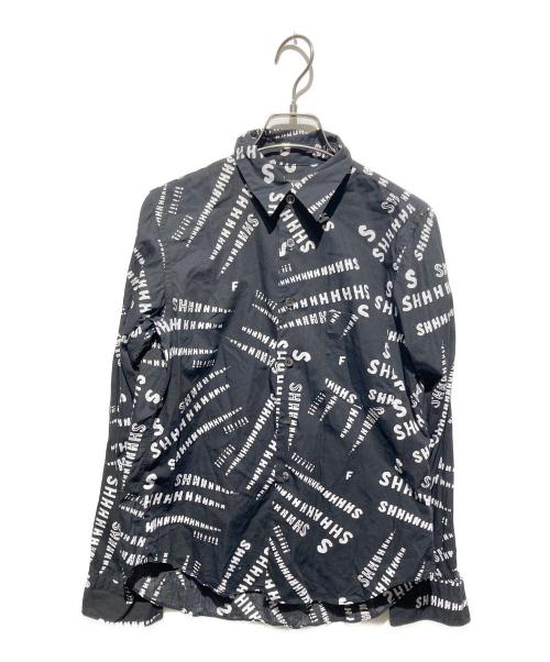 BLACK COMME des GARCONS（ブラックコムデギャルソン）BLACK COMME des GARCONS (ブラックコムデギャルソン) ＡＤ2021 総柄シャツ ブラック サイズ:ＸＳの古着・服飾アイテム