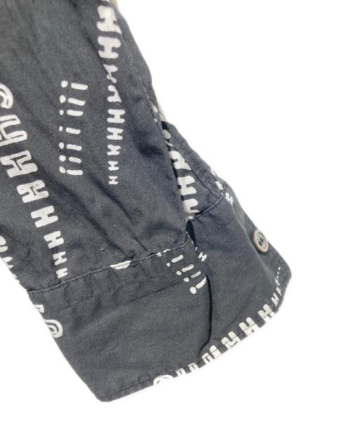 BLACK COMME des GARCONS（ブラックコムデギャルソン）BLACK COMME des GARCONS (ブラックコムデギャルソン) ＡＤ2021 総柄シャツ ブラック サイズ:ＸＳの古着・服飾アイテム