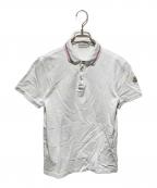 MONCLERモンクレール）の古着「MAGLIA POLO MANICA/ポロシャツ」｜ホワイト