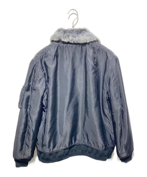 HOUSTON（ヒューストン）HOUSTON (ヒューストン) B-15Dワッペン付フライトジャケット ブラック サイズ:40の古着・服飾アイテム