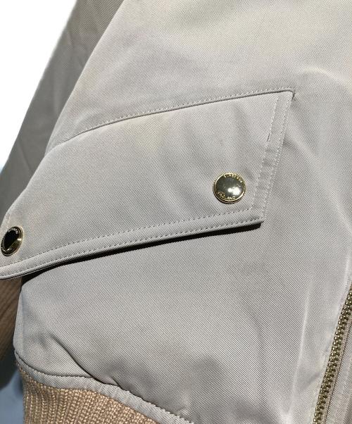 BURBERRY LONDON ENGLAND（バーバリー ロンドン イングランド）BURBERRY LONDON ENGLAND (バーバリー ロンドン イングランド) ロングリブボンバージャケット ベージュ サイズ:UK8の古着・服飾アイテム