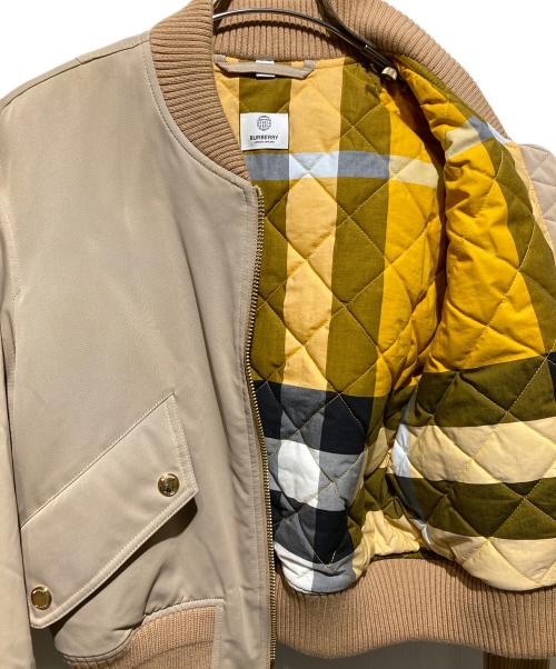 BURBERRY LONDON ENGLAND（バーバリー ロンドン イングランド）BURBERRY LONDON ENGLAND (バーバリー ロンドン イングランド) ロングリブボンバージャケット ベージュ サイズ:UK8の古着・服飾アイテム