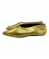 JIL SANDER (ジルサンダー) バレリーナフラットシューズ ゴールド サイズ:38：15000円