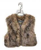 MAISON SPECIALメゾンスペシャル）の古着「Fur Vest/ファーベスト」｜ブラウン