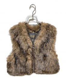 MAISON SPECIAL（メゾンスペシャル）の古着「Fur Vest/ファーベスト」｜ブラウン