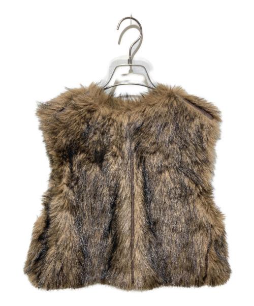 MAISON SPECIAL（メゾンスペシャル）MAISON SPECIAL (メゾンスペシャル) Fur Vest/ファーベスト ブラウン サイズ:FREEの古着・服飾アイテム