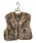 MAISON SPECIAL（メゾンスペシャル）の古着「Fur Vest/ファーベスト」｜ブラウン