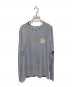stussyステューシー）の古着「ダイスプリントロングスリーブTシャツ」｜グレー