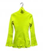 Mame Kurogouchiマメクロゴウチ）の古着「Ribbed Knitted Top/ハイネックニット」｜イエロー