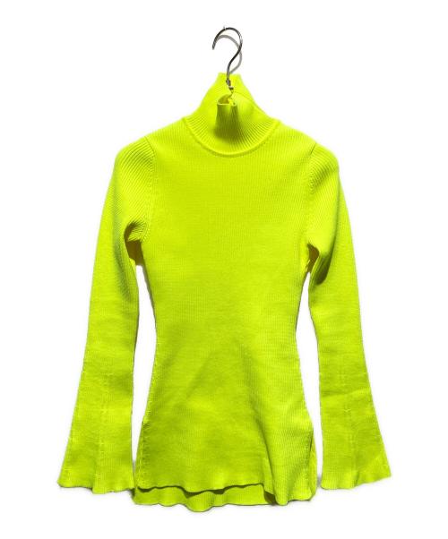 Mame Kurogouchi（マメクロゴウチ）mame kurogouchi (マメクロゴウチ) Ribbed Knitted Top/ハイネックニット イエロー サイズ:2の古着・服飾アイテム