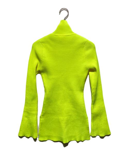 Mame Kurogouchi（マメクロゴウチ）mame kurogouchi (マメクロゴウチ) Ribbed Knitted Top/ハイネックニット イエロー サイズ:2の古着・服飾アイテム