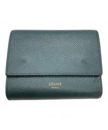 CELINE（セリーヌ）の古着「スモールトリフォールドウォレット」｜グリーン
