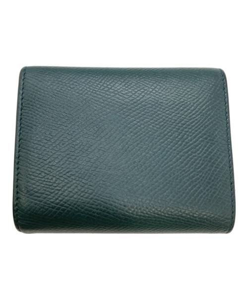 CELINE（セリーヌ）CELINE (セリーヌ) スモールトリフォールドウォレット グリーンの古着・服飾アイテム