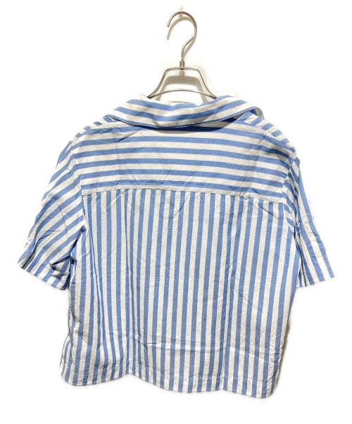 Acne studios（アクネ ストゥディオズ）ACNE STUDIOS (アクネ ストゥディオズ) プルオーバーストライプシャツ ホワイト×ブルー サイズ:34の古着・服飾アイテム