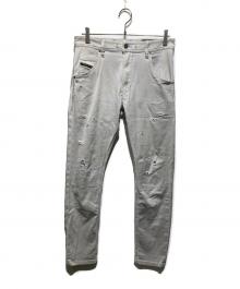 DIESEL（ディーゼル）の古着「ダメージ加工パンツ/ジョグジーンズ」｜グレー