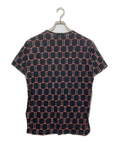 Yohji Yamamoto pour homme（ヨウジヤマモト プールオム）Yohji Yamamoto pour homme (ヨウジヤマモト プールオム) 総柄Vネックｔシャツ ブラック サイズ:3の古着・服飾アイテム