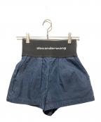 ALEXANDER WANGアレキサンダー・ワン）の古着「ロゴウエストサファリショートパンツ」｜ネイビー