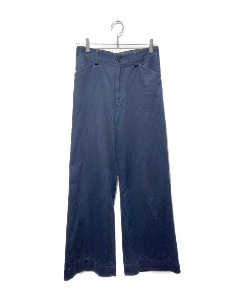 MARGARET HOWELL（マーガレットハウエル）MARGARET HOWELL (マーガレットハウエル) COTTON LINEN TWILL/リネン混パンツ ネイビー サイズ:Iの古着・服飾アイテム