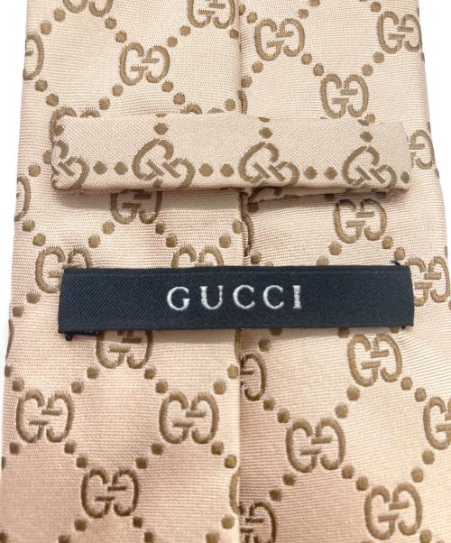 GUCCI（グッチ）GUCCI (グッチ) GG柄ネクタイ ピンクベージュ サイズ:FREEの古着・服飾アイテム