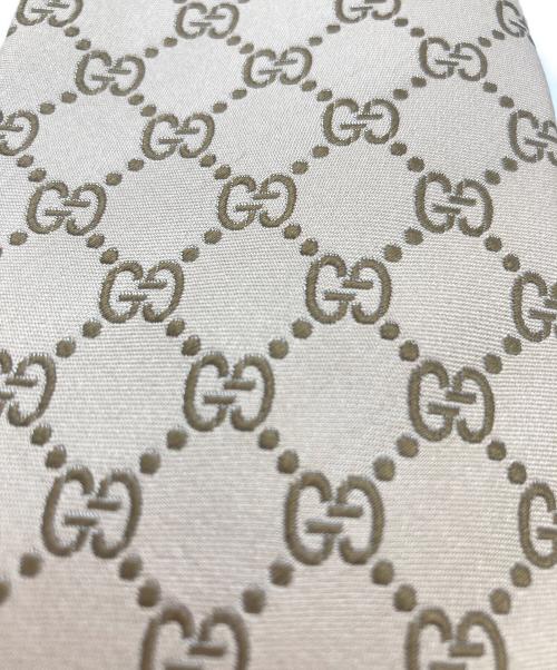 GUCCI（グッチ）GUCCI (グッチ) GG柄ネクタイ ピンクベージュ サイズ:FREEの古着・服飾アイテム