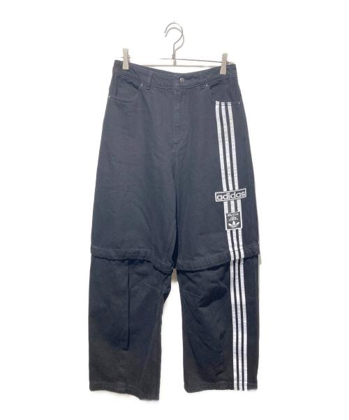 adidas（アディダス）adidas (アディダス) アディブレイク デニム 2-In-1 パンツ ブラック サイズ:W28の古着・服飾アイテム