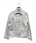 HELMUT LANG（ヘルムートラング）の古着「OVERSIZED DNM/ WHITE DSTROY デニムジャケット」｜グレー