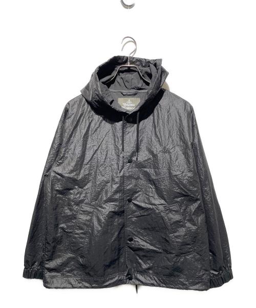 Vivienne Westwood man（ヴィヴィアン ウェストウッド マン）Vivienne Westwood man (ヴィヴィアン ウェストウッド マン) オーブモチーフフーデットナイロンジャケット/SPORTY ジャケット ブラック サイズ:46の古着・服飾アイテム