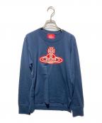 Vivienne Westwood RED LABELヴィヴィアンウエストウッドレッドレーベル）の古着「オーブ刺繍ロングスリーブカットソー」｜ネイビー