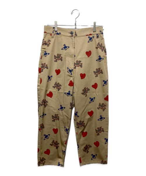 Vivienne Westwood RED LABEL（ヴィヴィアンウエストウッドレッドレーベル）Vivienne Westwood RED LABEL (ヴィヴィアンウエストウッドレッドレーベル) ハートオーブシンチバッグパンツ ベージュ サイズ:02の古着・服飾アイテム