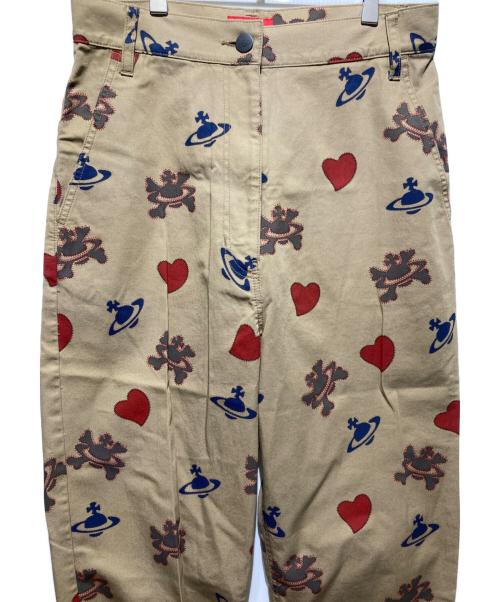 Vivienne Westwood RED LABEL（ヴィヴィアンウエストウッドレッドレーベル）Vivienne Westwood RED LABEL (ヴィヴィアンウエストウッドレッドレーベル) ハートオーブシンチバッグパンツ ベージュ サイズ:02の古着・服飾アイテム