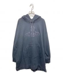 Vivienne Westwood RED LABEL（ヴィヴィアンウエストウッドレッドレーベル）の古着「オーブ刺繍オーバーサイズパーカー」｜ブラック