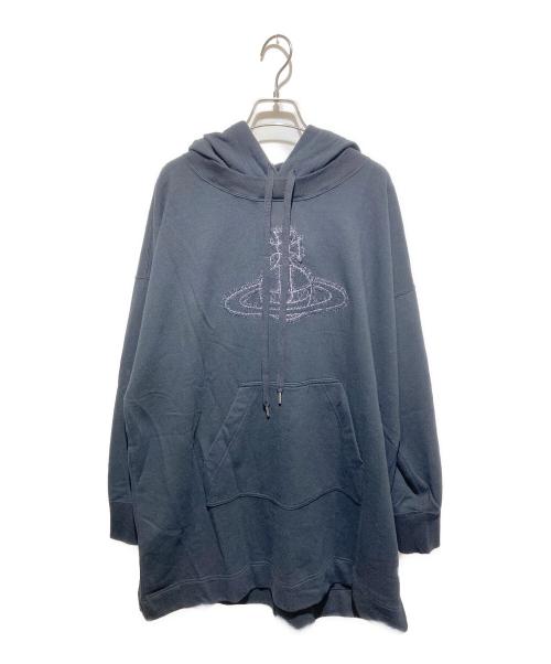 Vivienne Westwood RED LABEL（ヴィヴィアンウエストウッドレッドレーベル）Vivienne Westwood RED LABEL (ヴィヴィアンウエストウッドレッドレーベル) オーブ刺繍オーバーサイズパーカー ブラック サイズ:00 未使用品の古着・服飾アイテム