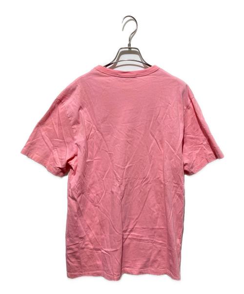 maison kitsune（メゾンキツネ）maison kitsune (メゾンキツネ) ホットドッグフォックスワッペンTシャツ ピンク サイズ:Mの古着・服飾アイテム