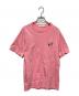 maison kitsune（メゾンキツネ）の古着「ホットドッグフォックスワッペンTシャツ」｜ピンク