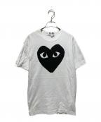 PLAY COMME des GARCONSプレイコムデギャルソン）の古着「ハートロゴプリントカットソ-」｜ホワイト