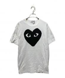 PLAY COMME des GARCONS（プレイコムデギャルソン）の古着「ハートロゴプリントカットソ-」｜ホワイト