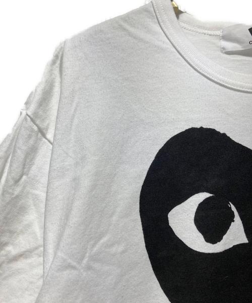 PLAY COMME des GARCONS（プレイコムデギャルソン）PLAY COMME des GARCONS (プレイコムデギャルソン) ハートロゴプリントカットソ- ホワイト サイズ:Lの古着・服飾アイテム