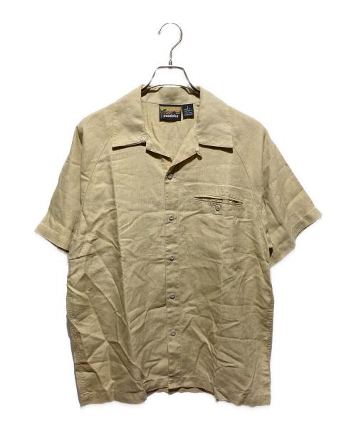 pataloha（パタロハ）pataloha (パタロハ) 無地ヘンプリネンオープンカラーシャツ ベージュ サイズ:Sの古着・服飾アイテム