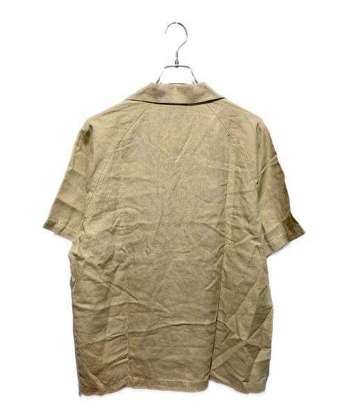 pataloha（パタロハ）pataloha (パタロハ) 無地ヘンプリネンオープンカラーシャツ ベージュ サイズ:Sの古着・服飾アイテム
