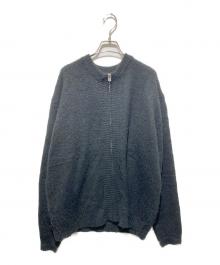 TOWN CRAFT（タウンクラフト）の古着「SOLID SHAGGY ZIP CARDIGAN」｜ブラック