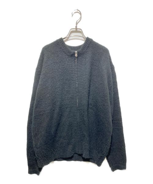 TOWN CRAFT（タウンクラフト）TOWN CRAFT (タウンクラフト) SOLID SHAGGY ZIP CARDIGAN ブラック サイズ:Ｌの古着・服飾アイテム
