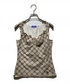 BURBERRY BLUE LABELバーバリー ブルー レーベル）の古着「ノースリーブノヴァチェックカットソー」｜ベージュ