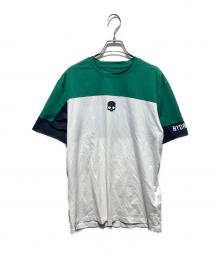 HYDROGEN（ハイドロゲン）の古着「ドクロtシャツ」｜ホワイト×グリーン