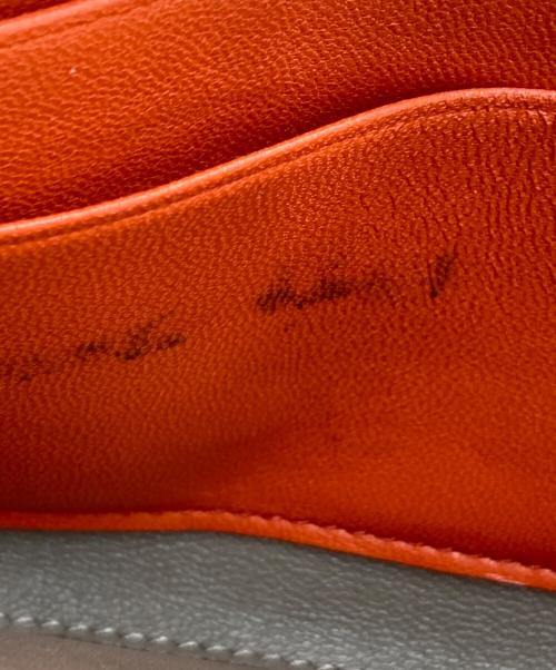 BOTTEGA VENETA（ボッテガベネタ）BOTTEGA VENETA (ボッテガベネタ) L字ファスナーイントレチャート長財布 オレンジの古着・服飾アイテム