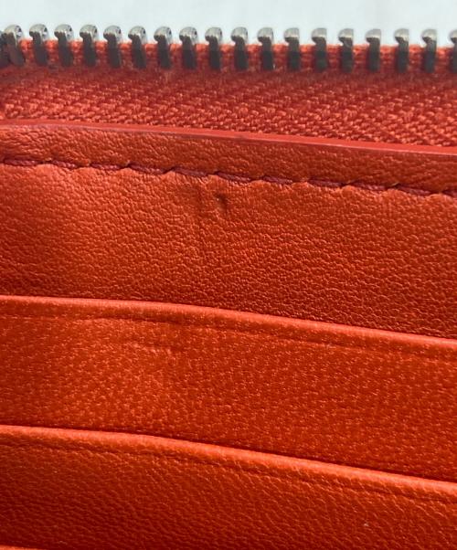 BOTTEGA VENETA（ボッテガベネタ）BOTTEGA VENETA (ボッテガベネタ) L字ファスナーイントレチャート長財布 オレンジの古着・服飾アイテム