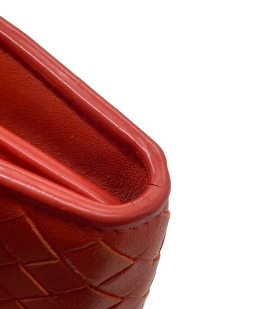BOTTEGA VENETA（ボッテガベネタ）BOTTEGA VENETA (ボッテガベネタ) L字ファスナーイントレチャート長財布 オレンジの古着・服飾アイテム