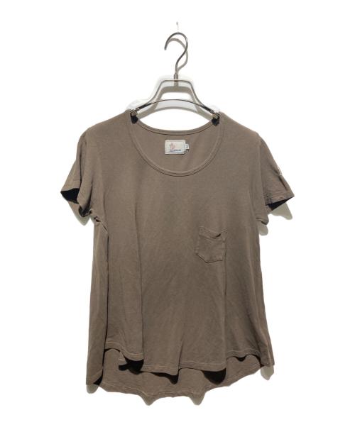 MONCLER（モンクレール）MONCLER (モンクレール) 袖ワッペンポケットtシャツ ブラウン サイズ:ＸＳの古着・服飾アイテム