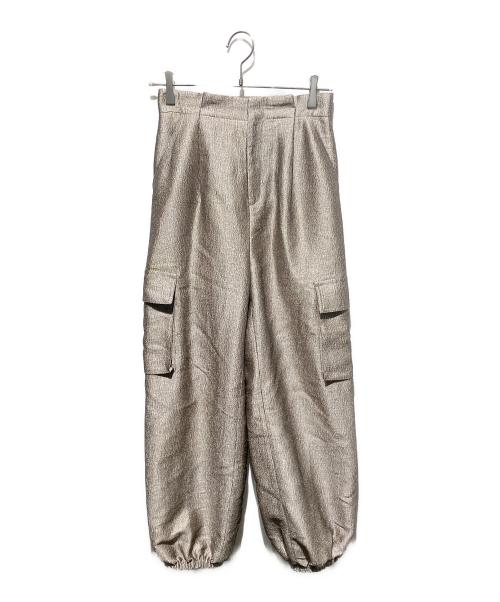 anuke（アンヌーク）anuke (アンヌーク) Glitter Cargo Pants ゴールド サイズ:36の古着・服飾アイテム
