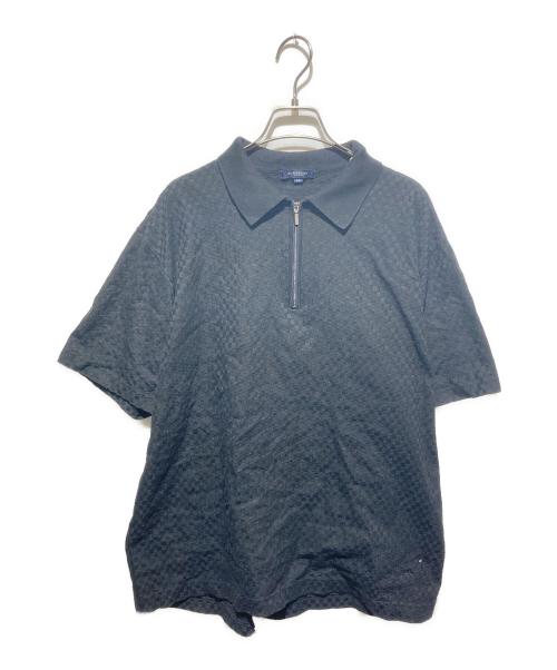 BURBERRY LONDON（バーバリーロンドン）BURBERRY LONDON (バーバリーロンドン) ハーフジップポロシャツ ブラック サイズ:ＬＬの古着・服飾アイテム